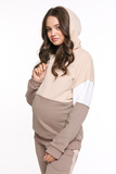 Утепленный спортивный костюм для беременных и кормящих 13420 мокко-беж-тофу