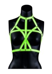 Портупея Bra Harness с неоновым эффектом - размер L-XL - 