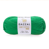 Пряжа Gazzal Baby Cotton 205 цвет 537 яркий изумруд