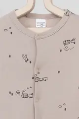 комбинезон для новорожденных  К 6520/игрушечные паровозики на кремовом
