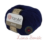 Пряжа YarnArt Jeans 54 темно-синий