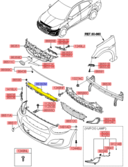 НАКЛАДКА НА РЕШЁТКУ РАДИАТОРА SOLARIS 11-14 SAT