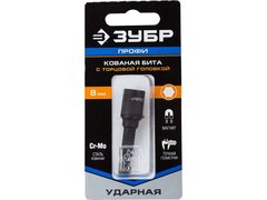 ЗУБР 8 мм, 50 мм, магнитная, ударная бита с торцевой головкой, Профессионал (26375-08)