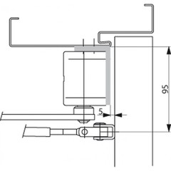 A123 Угловая монтажная пластина для доводчиков DC-300/336/500/700 ASSA ABLOY