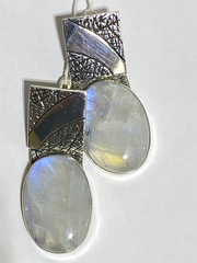 Адуляр (серебряные серьги)