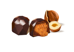 Шоколадные конфеты из кэроба с Фундуком (дроблёным), 60 г