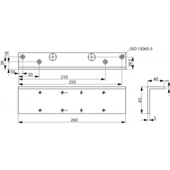 A123 Угловая монтажная пластина для доводчиков DC-300/336/500/700 ASSA ABLOY