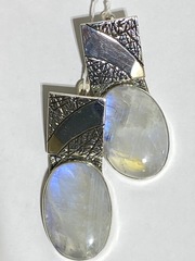 Адуляр (серебряные серьги)