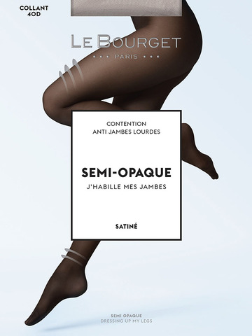 Колготки с массажным эффектом Semi-Opaque Satine 40 Сontention Le Bourget