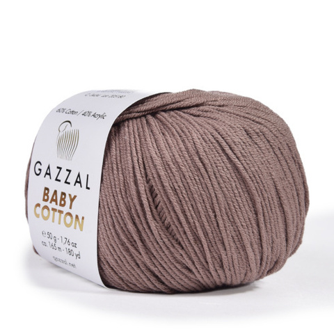 Пряжа Gazzal Baby Cotton 3434 мокко