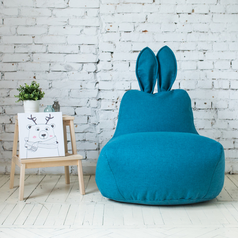 Кролик M тканевый (тёмно-бирюзовый)