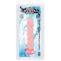 Анальная елочка из розового геля Crystal Jellies Anal Plug Bumps - 15,2 см. - 