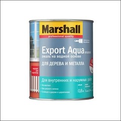 Водная эмаль для дерева и металла Marshall EXPORT Aqua (черная)