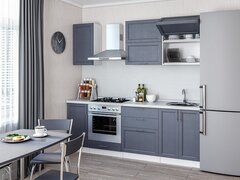 Прямая модульная кухня Сканди-01 Graphite Softwood - Белый 2140*2200*600
