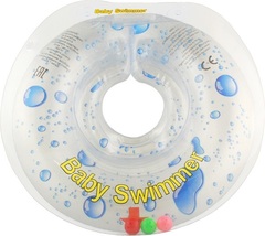 Baby Swimmer  Круг на шею  6-36 кг с погремушкой (прозрачная капелька) (BS11-4)