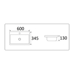 Раковина керамическая модель 9595(60)