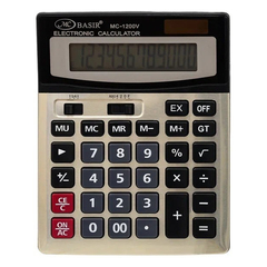 Калькулятор настольный Basir 12 Bit, двойное питание, LCD, 18.8*14.7*3.3 см, бронзовый
