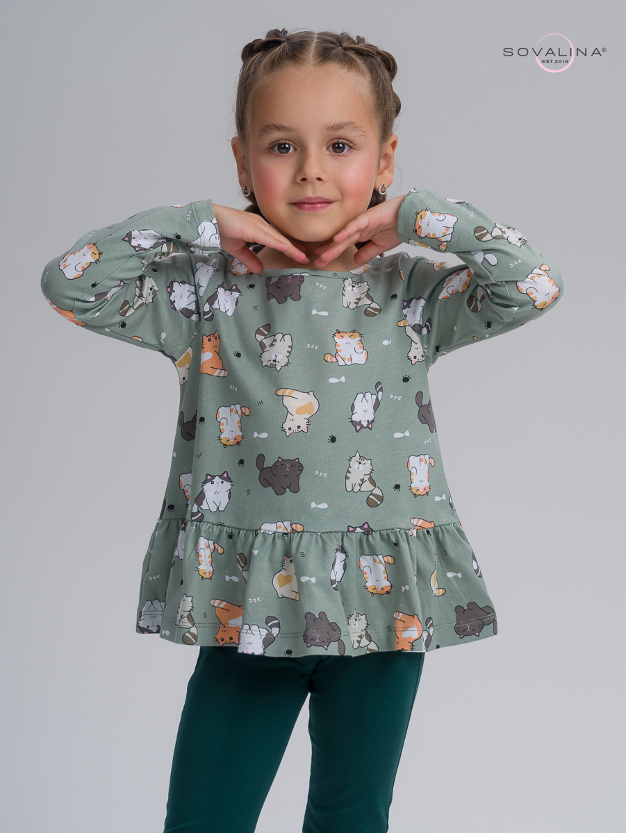 Костюм Алиса SG котята хаки-изумруд