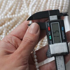 Жемчуг натуральный речной, приплюснутый, 4,8-5,5 мм, 1 нить, Ж005