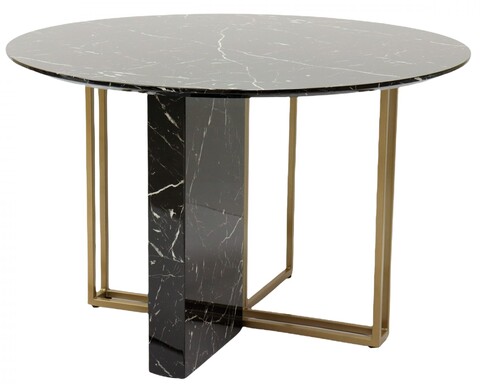 Стол обеденный Ist Casa Веспер, 120х120х76 см, черный мрамор