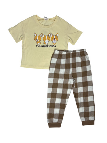 CWKG 50238-30K Пижама для девочки (футболка, брюки), Ваниль