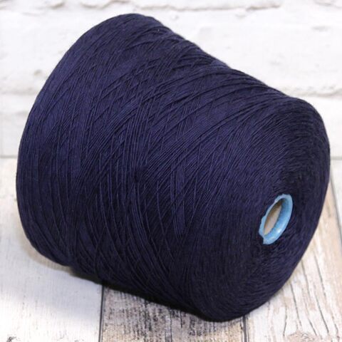 Шелк (40%) с хлопком GTI SARI 300 темно-синий