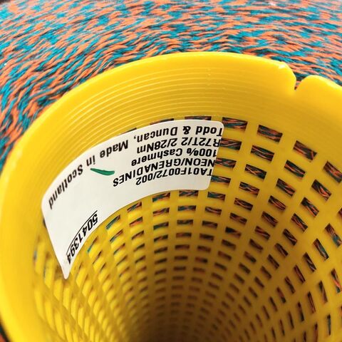 Кашемир 100% Todd & Duncan CASHMERE 2/28 бирюзово-оранжевый