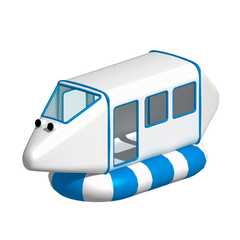 Качеля детская для игровой комнаты «Облачный экспресс» 2×1×1,5 м