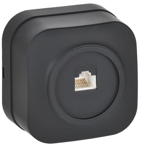 GLORY Роз. комп. RJ45 кат.5E о/у РК10-ХЧм черн. м. IEK