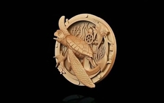 Силиконовый молд Медальон Черепаха