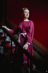 Анна. Платье льняное с вышивкой под пояс PL-422617