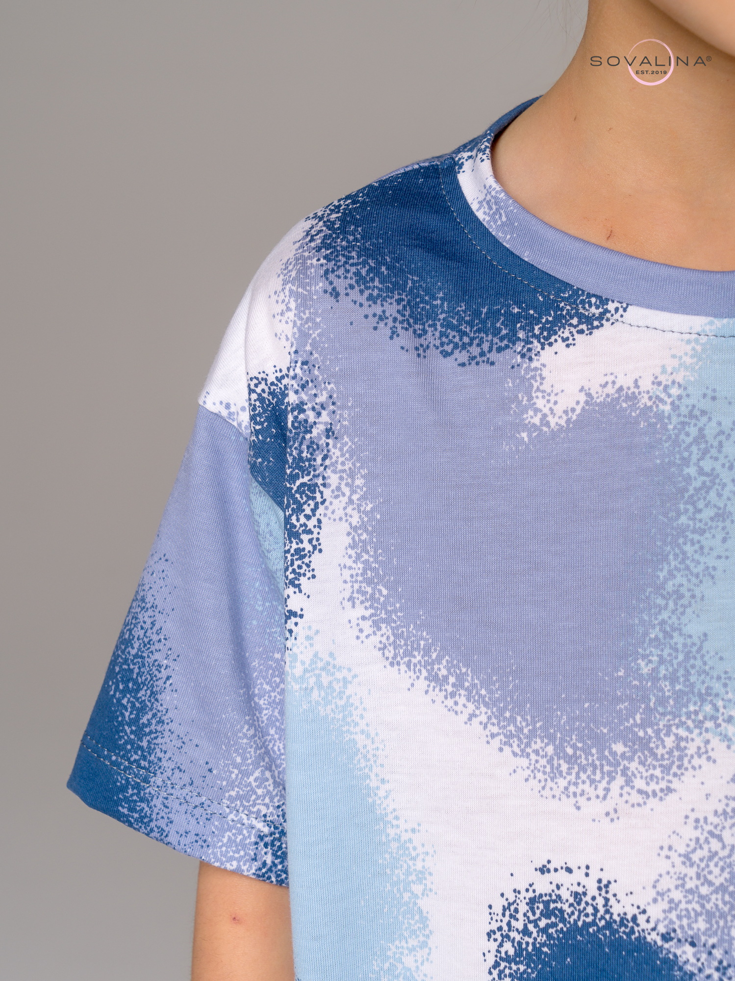 Костюм Мун краска индиго-голубой