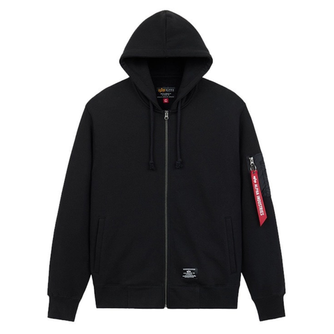 Толстовка Alpha Industries Utility Pocket Full Zip Up Black (Черный)