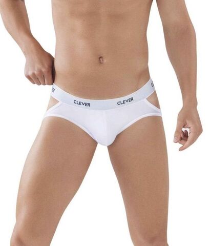 Белые мужские трусы-джоки Venture Jockstrap - Clever Masculine Underwear 087901