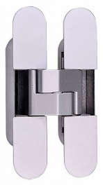 Петля врезная скрытая AGB Eclipse 3.0 с накладками, цвет хром матовый (гарантия - 12 месяцев)