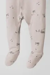комбинезон для новорожденных  К 6520/игрушечные паровозики на кремовом