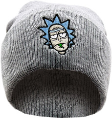 Шапка с логотипом Skully beanie r&m (Рик и Морти) gray