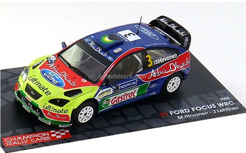 Ford Focus WRC #3 Rally Neste Oil 2008 Hirvonen Lehtinen Altaya 1:43