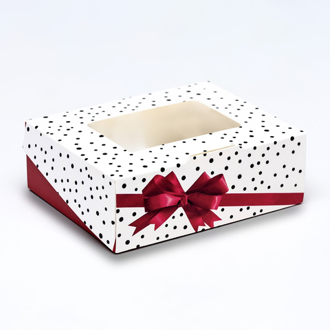 Коробка на одно мыло Красный бант 10х8х3,5 см