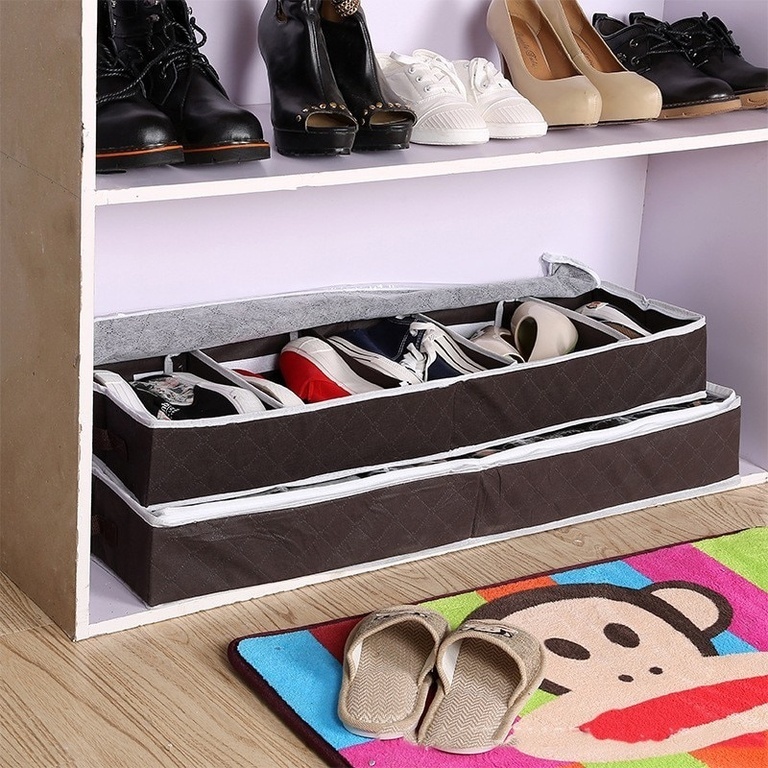 Органайзер-подставка для женской обуви, 26 см, пластик, черный, Compact