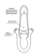 Телесный поясной парапротез - 17 см. - 