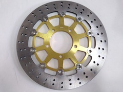Диск тормозной передний  на KAWASAKI  ZX 6R  NINJA / ABS 636, Z 800 / ABS, VERSYS 1000,  Z 1000 / ABS, ZX 10R / abs  1000, ZX 14R / ABS 1000, GTR  1400, ZZR-ABS 1400 золотой
