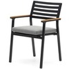 Bona Уличный стул из алюминия в черной отделке и массива тикового дерева