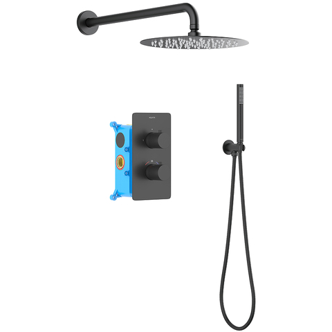Aquatek AQ1376MB AQ1376MB ЕВРОПА Set 3 в 1 душевой комплект, матовый черный
