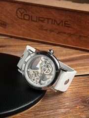 Часы скелетоны женские механические Power White YOURTIME