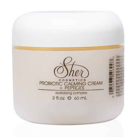 Sher Cosmetics: Успокаивающий крем с пробиотиками и пептидами для лица (Probiotic Calming Cream+Peptides), 60мл