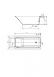 Ванна прямоугольная CREA 150x75