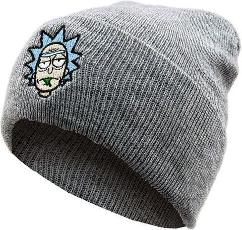 Картинка шапка вязаная Skully Wear beanie r&m gray - 3