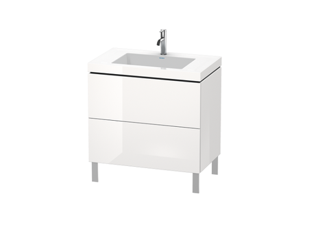 Duravit L-Cube LC6937O2222 Тумба под раковину, Duravit, L-Cube, ширина, мм-800, глубина, мм-480, высота, мм-698, тип установки-напольный, форма мебели-прямоугольная, раковина-есть, количество раковин-1, вырез под раковину-один, монтаж раковины-наклад