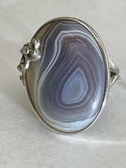 Агат М  (кольцо из серебра)